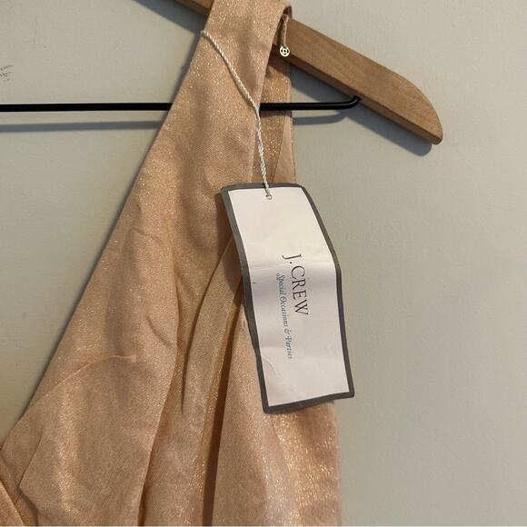 NWT J. Crew Pink Metallic Linen Formal Mini Dress 6 - Picture 9 of 10